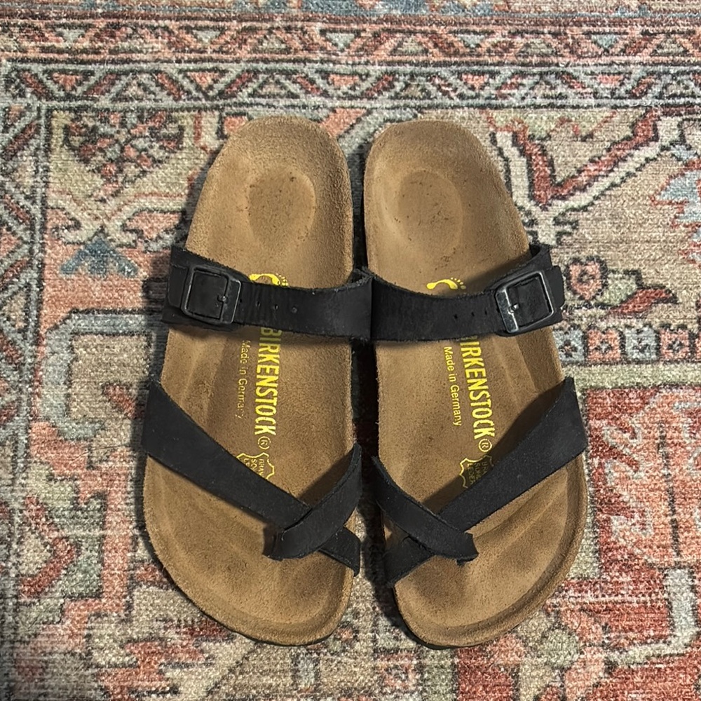 Birkenstock Black and Brown Sandals